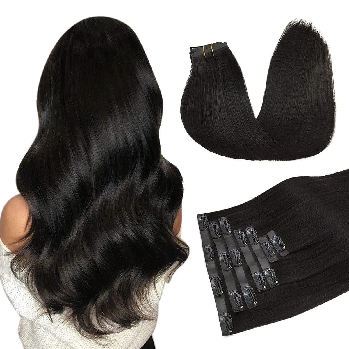 Extensions à Clips Noir Soft