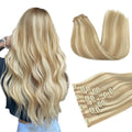 Extensions à Clips Naturel Blond Clair Mèchés